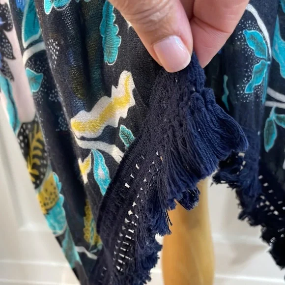 REBECCA MINKOFF Blush Pink and Navy Oversize Kimono. One Size - Picture 4 of 8